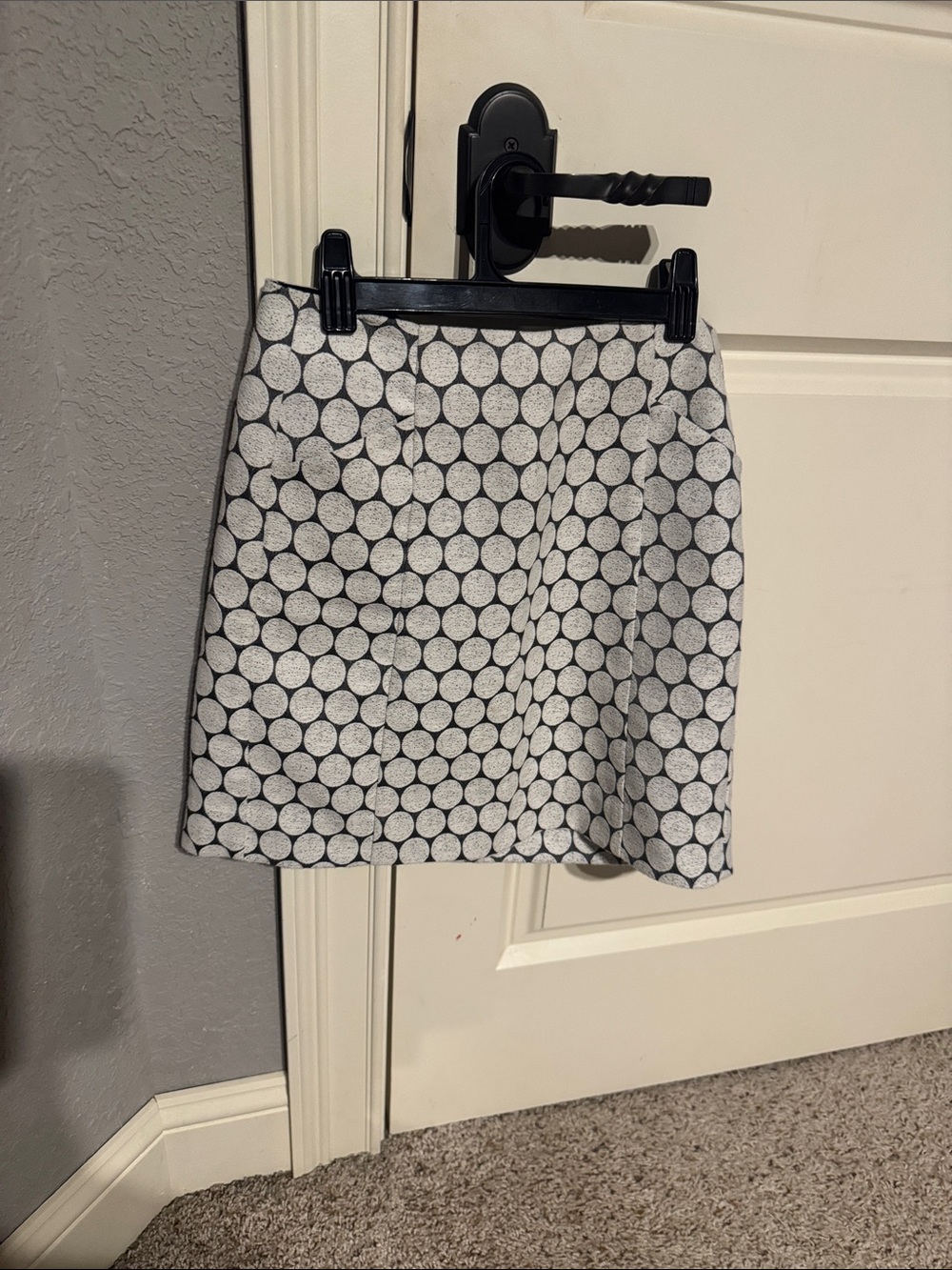 J. Crew Black & White Polka Dot Mini Skirt